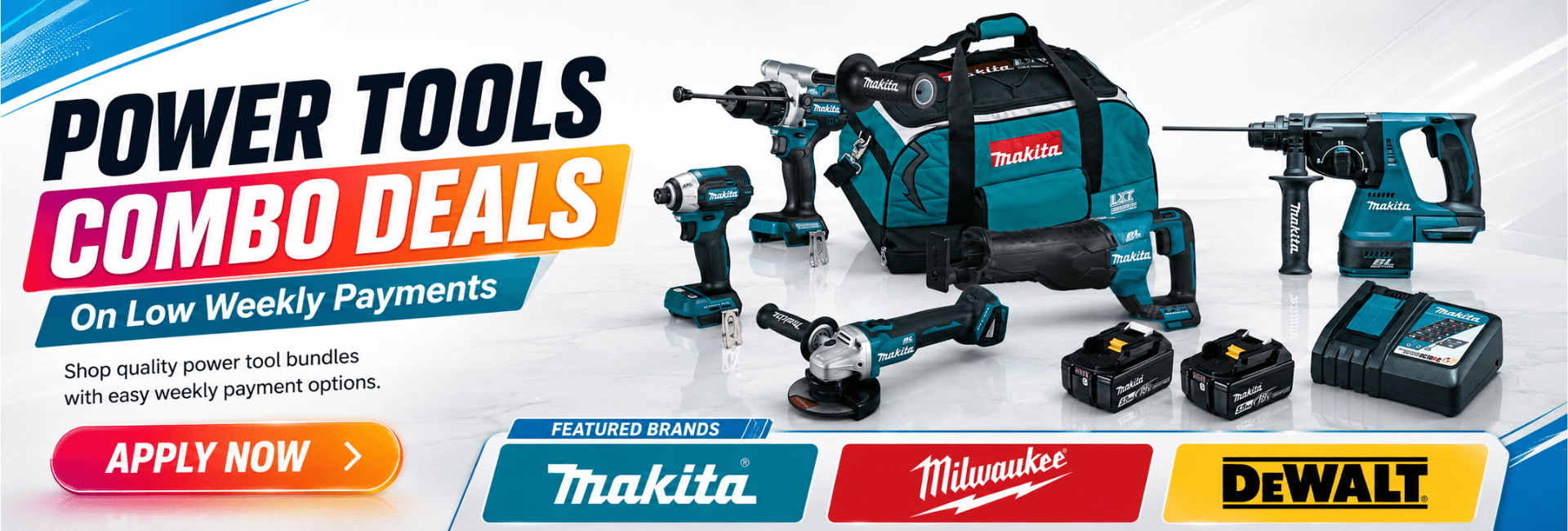 Power tools Package Deals on Low Weekly Payments